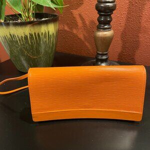 Authentic Louis Vuitton EPI Leather Shoulder Bag - Mandarin Orange